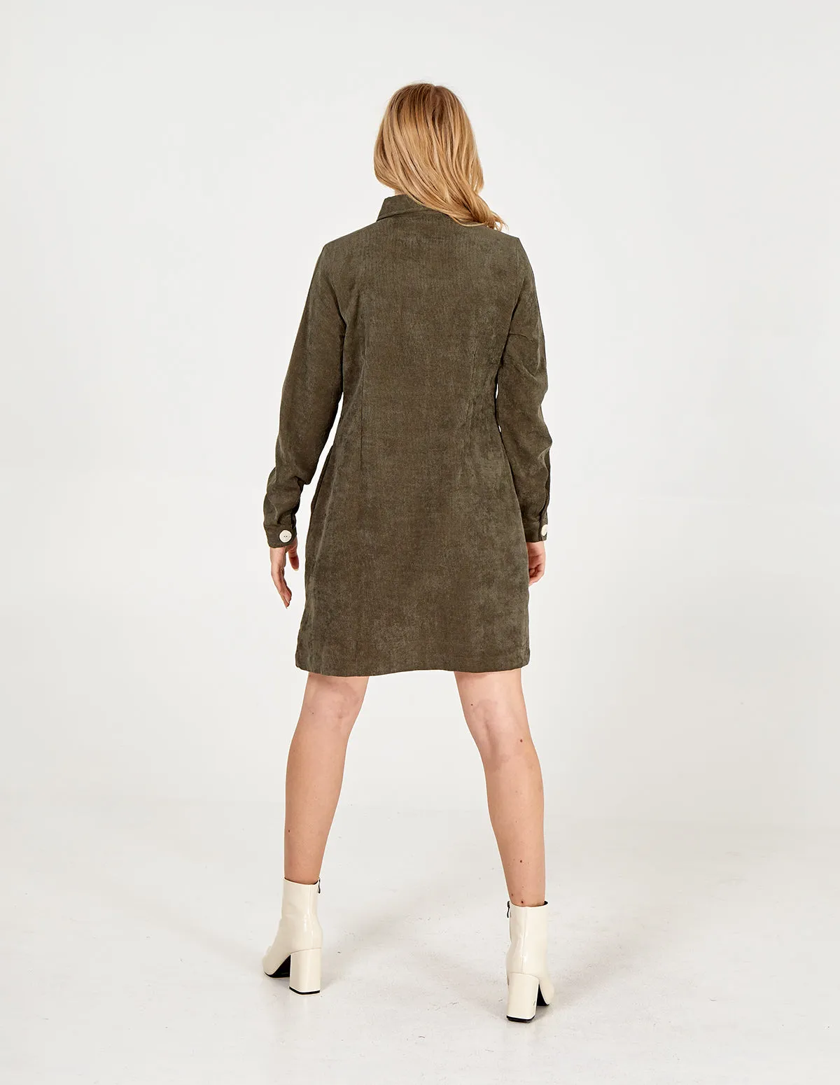 Button Through Cord Shirt Dress sold by Blue Vanilla product image thumbnail 5