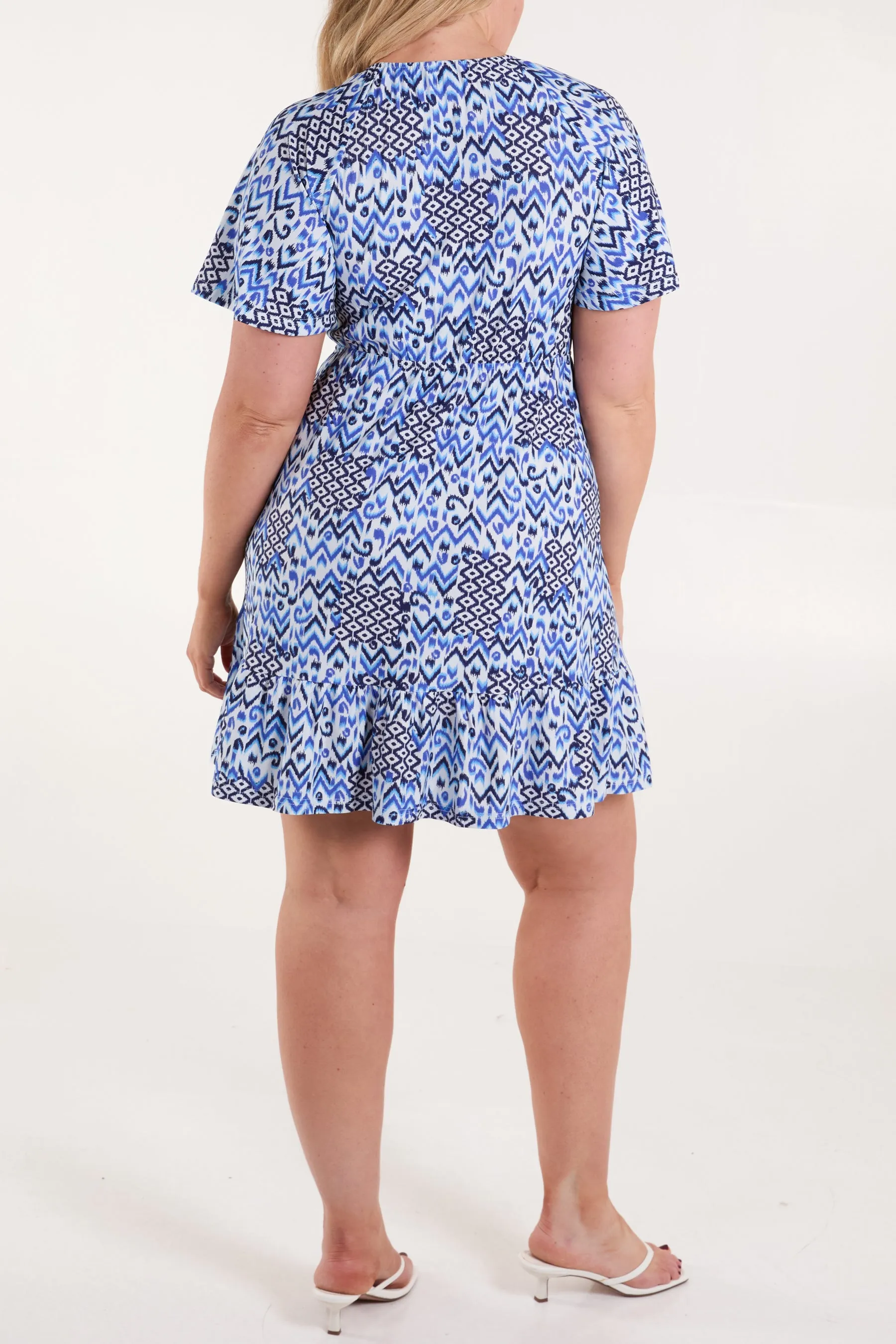 Button Through Elastic Waist Mini Dress sold by Blue Vanilla product image thumbnail 3