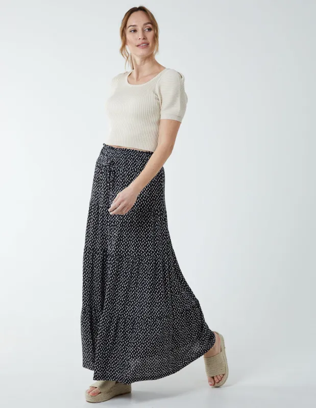 Multi Tier Midi Skirt sold by Blue Vanilla
