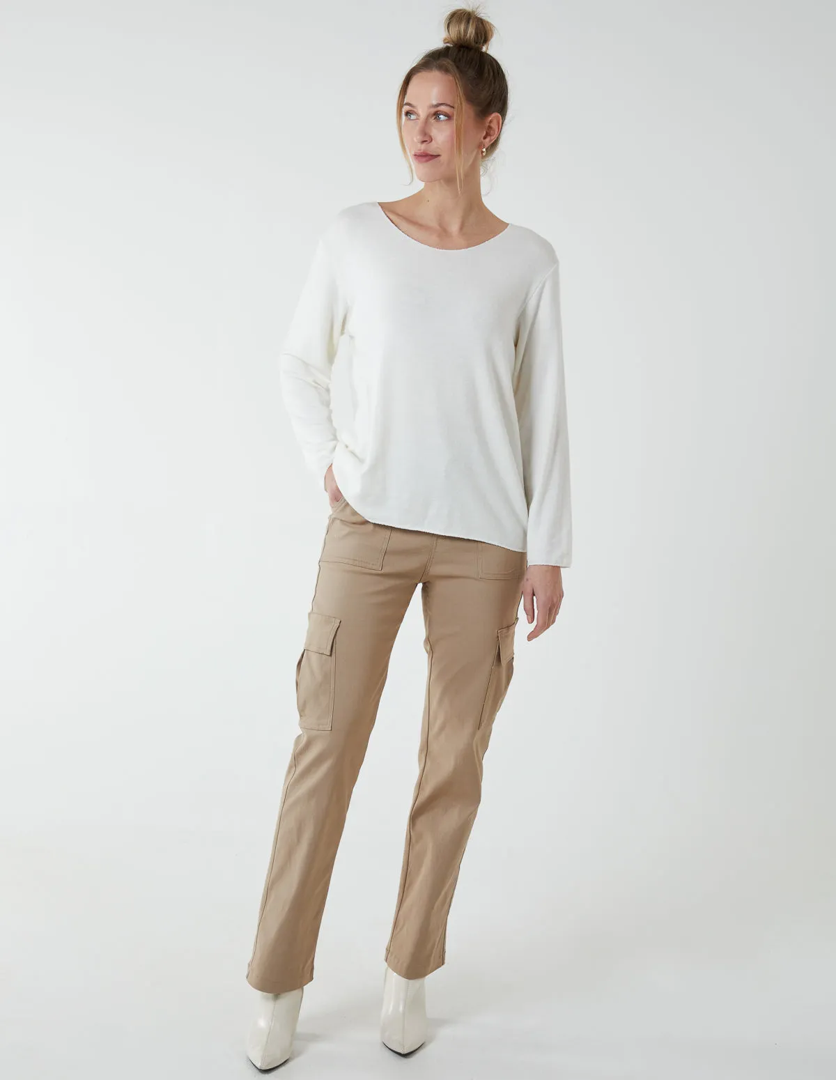 Basic Soft V Neck Jumper sold by Blue Vanilla product image thumbnail 3