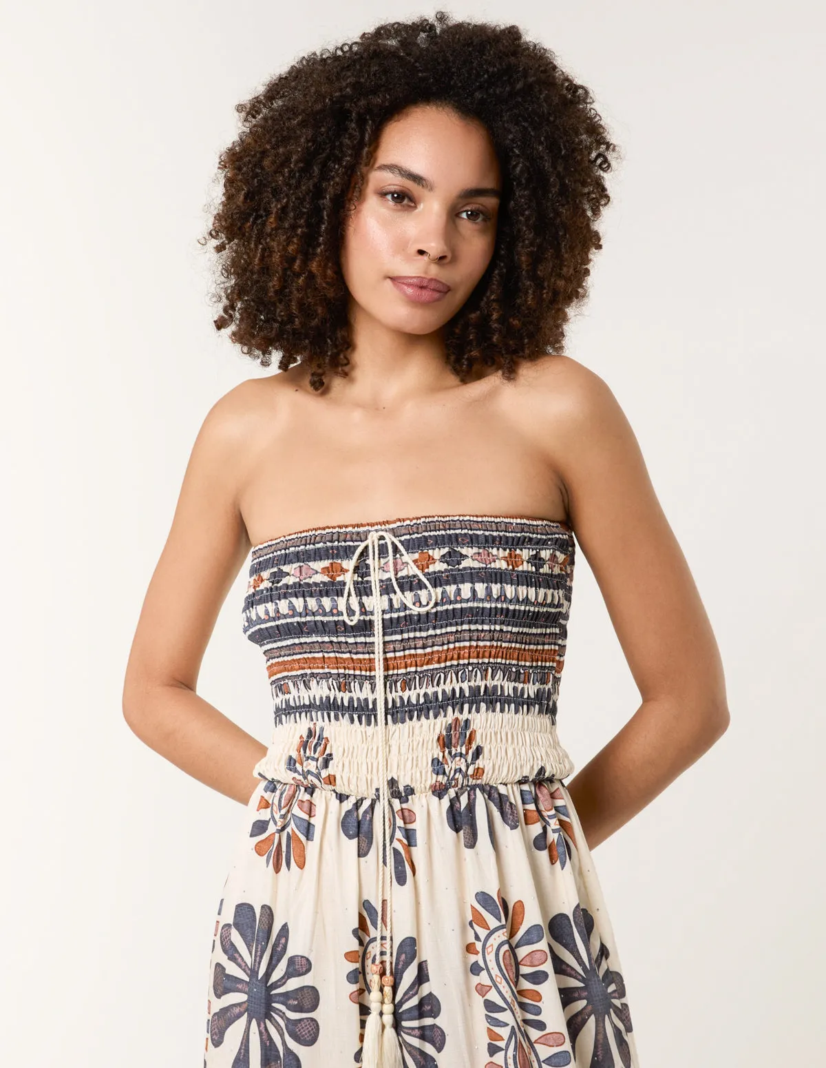 Strapless Elasticated Printed Jumpsuit sold by Blue Vanilla product image thumbnail 3