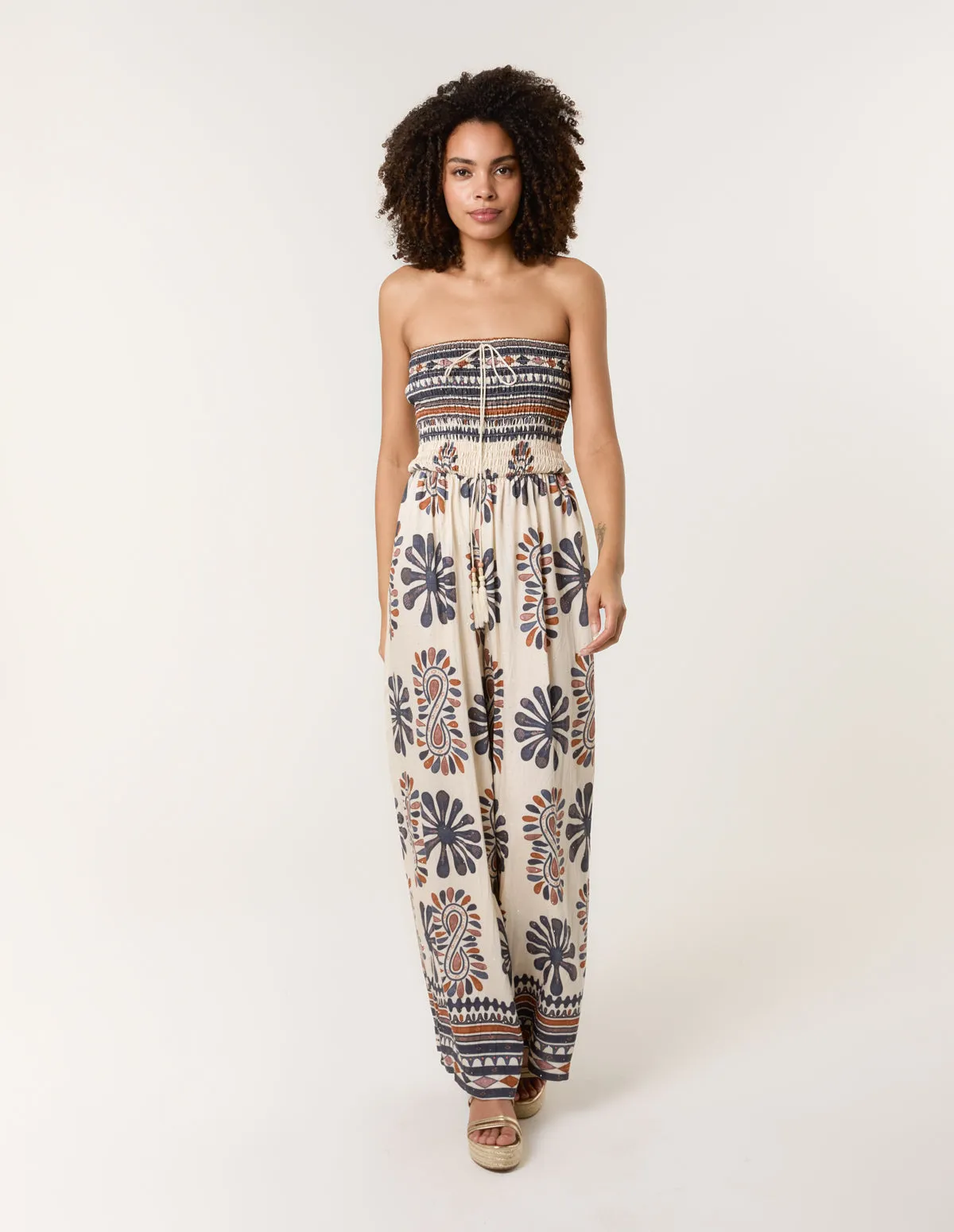 Strapless Elasticated Printed Jumpsuit sold by Blue Vanilla product image thumbnail 2