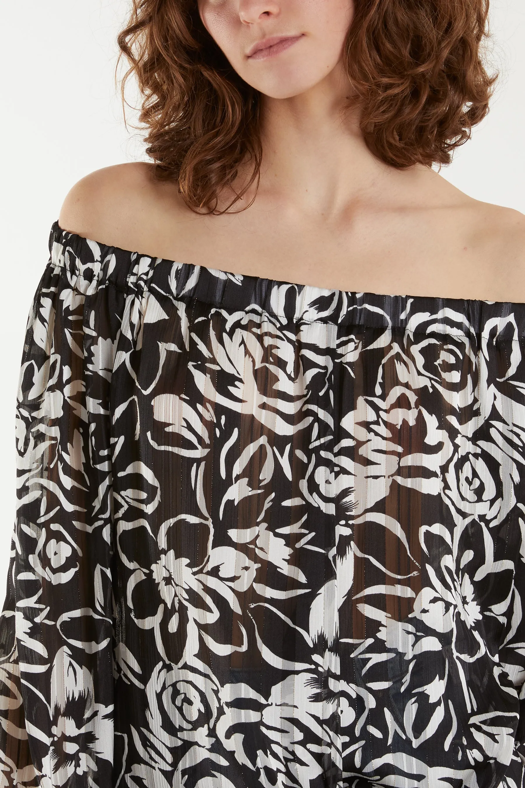 Tie Front Bardot Top sold by Blue Vanilla product image thumbnail 3