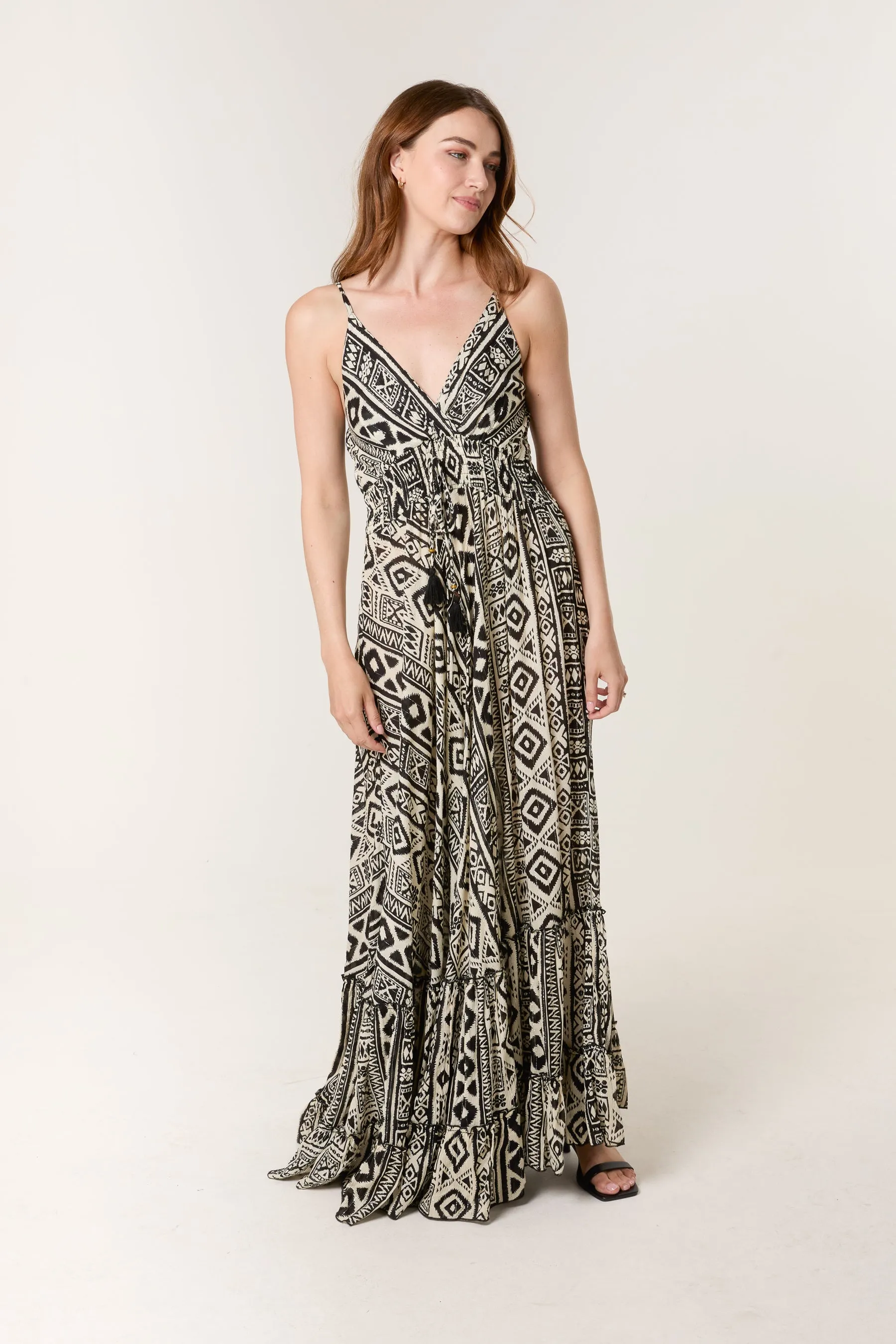 Cami Frill Hem Maxi Dress sold by Blue Vanilla