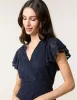 Lace Flutter Sleeve Wrap Mini Dress sold by Blue Vanilla