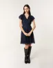 Lace Flutter Sleeve Wrap Mini Dress sold by Blue Vanilla