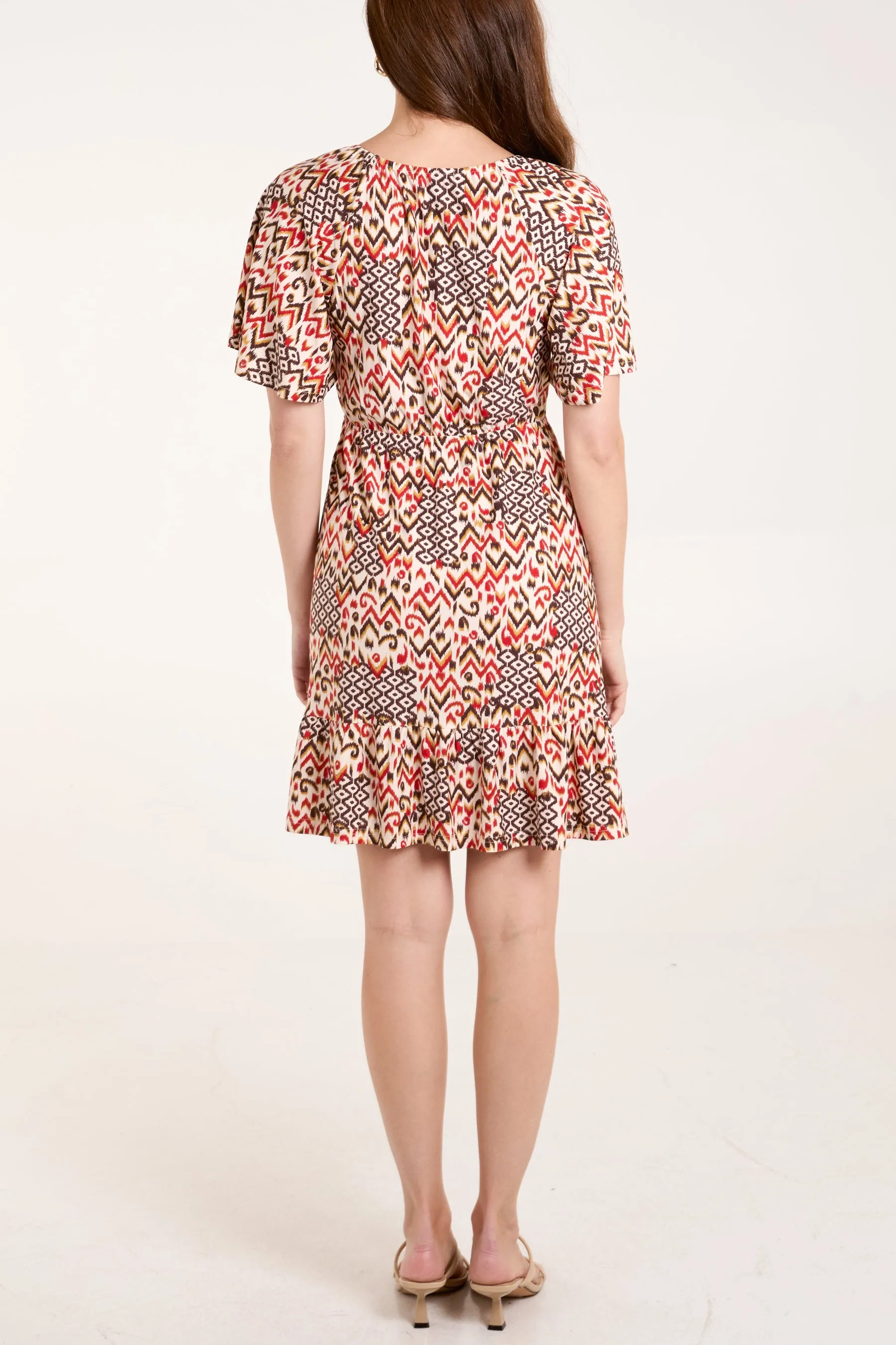 Button Through Elastic Waist Mini Dress sold by Blue Vanilla product image thumbnail 4