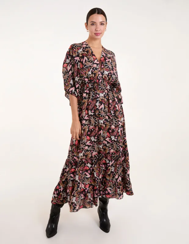 V Neck Flutter Sleeve Maxi Dress sold by Blue Vanilla