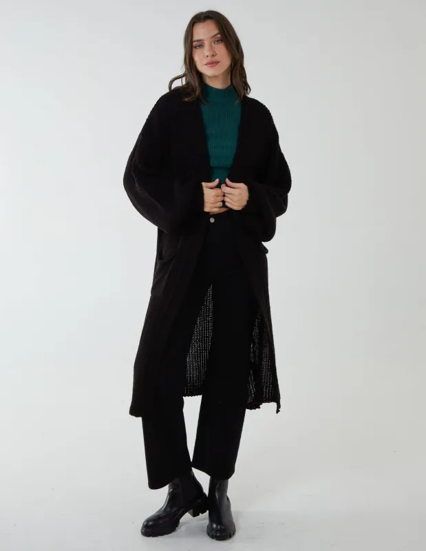 Edge To Edge Knitted Long Cardigan sold by Blue Vanilla