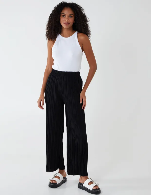 Elastic Waist Pleated Culottes sold by Blue Vanilla