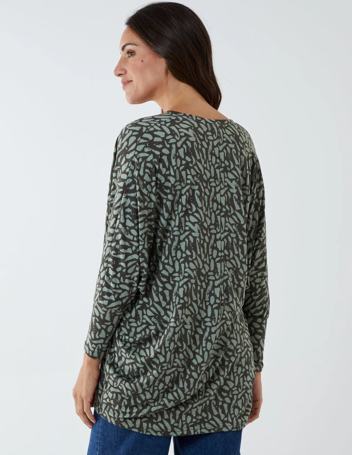 Brush Print Oversize Batwing Top sold by Blue Vanilla product image thumbnail 5