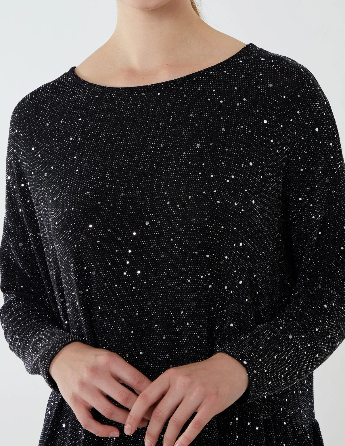 Asymmetric Hem Batwing Oversized Top sold by Blue Vanilla product image thumbnail 4