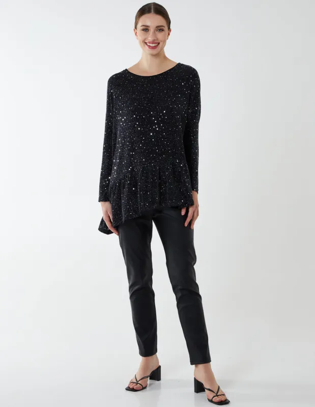 Asymmetric Hem Batwing Oversized Top sold by Blue Vanilla