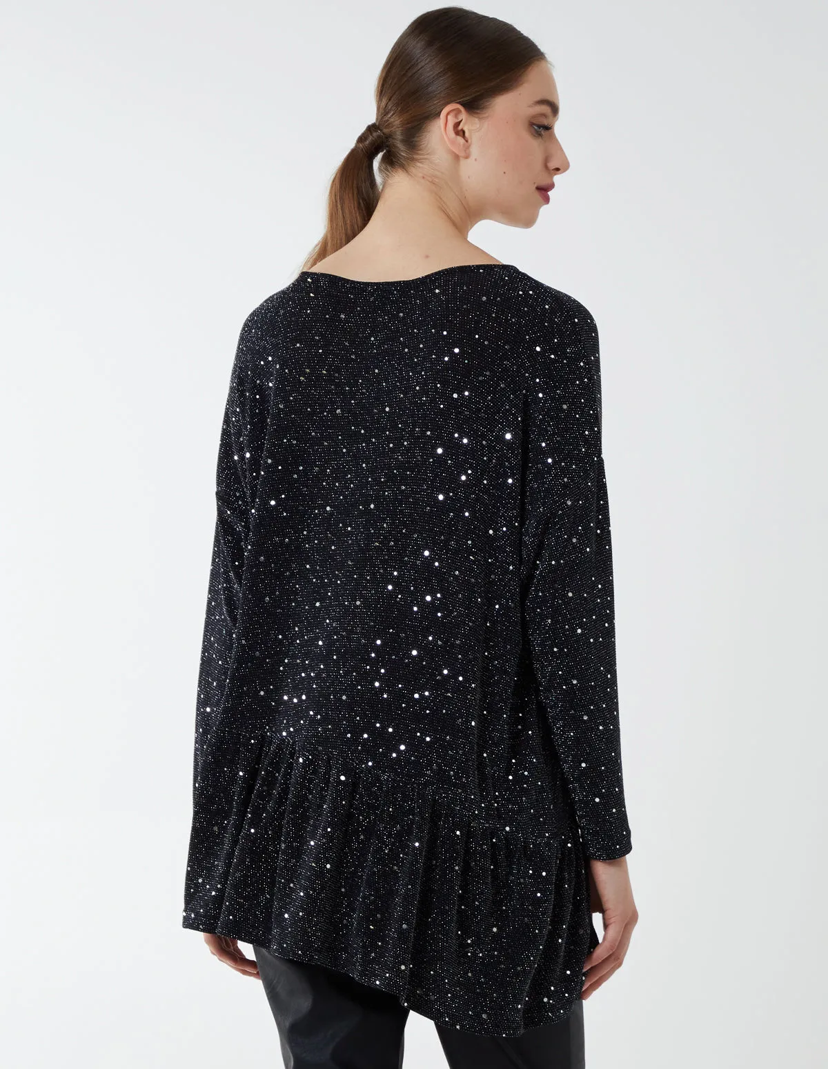 Asymmetric Hem Batwing Oversized Top sold by Blue Vanilla product image thumbnail 5