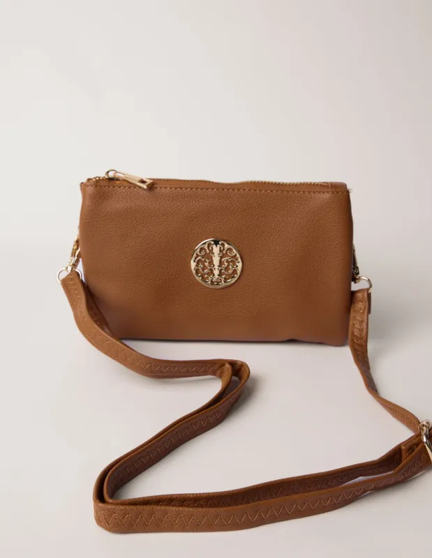 Detailed Zip Up Purse With Detachable Strap sold by Blue Vanilla