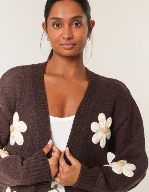 Daisy Large Flower Cardigan sold by Blue Vanilla