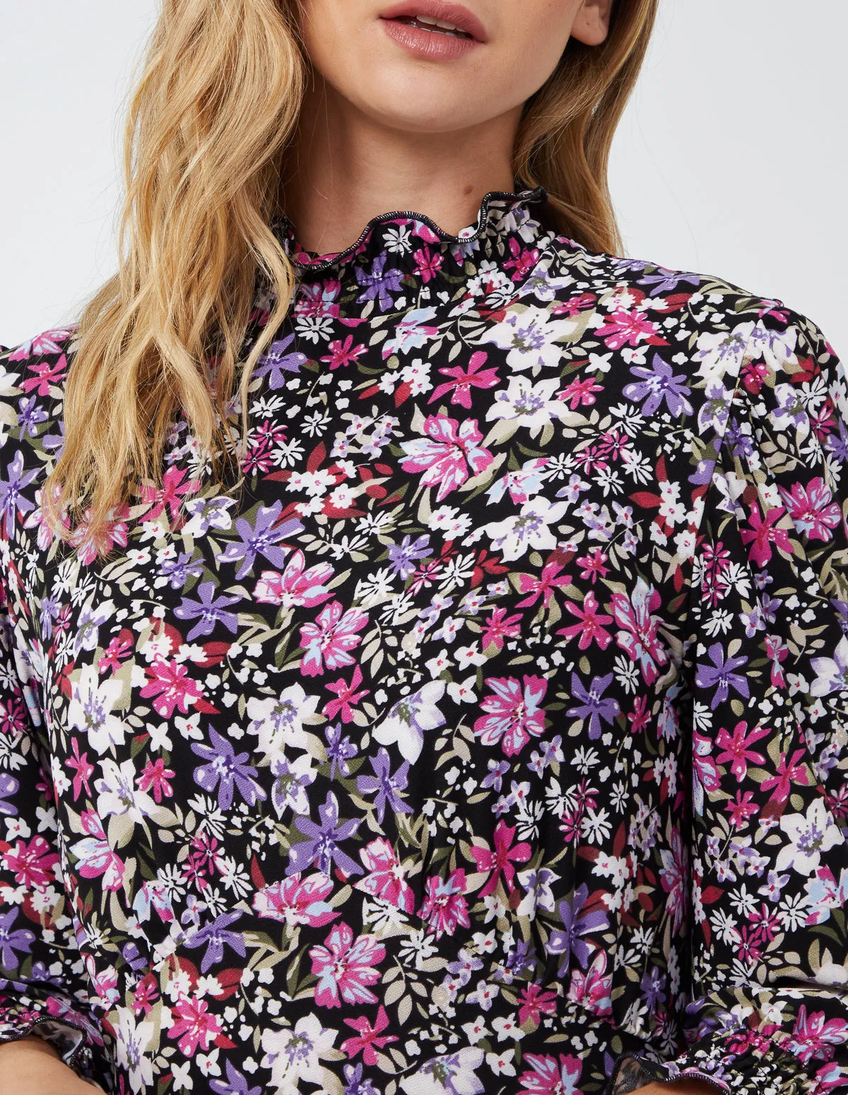 Shirring Neck & Cuff Midi Dress sold by Blue Vanilla product image thumbnail 3