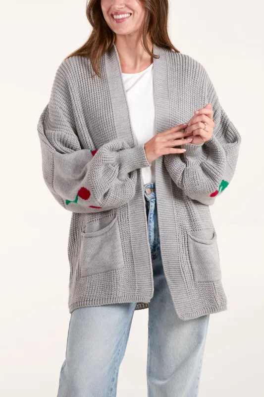 Cherry Sleeve Cardigan sold by Blue Vanilla