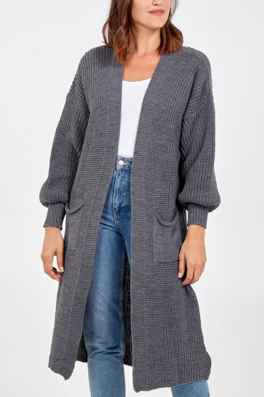 Edge to Edge Knitted Long Cardigan sold by Blue Vanilla