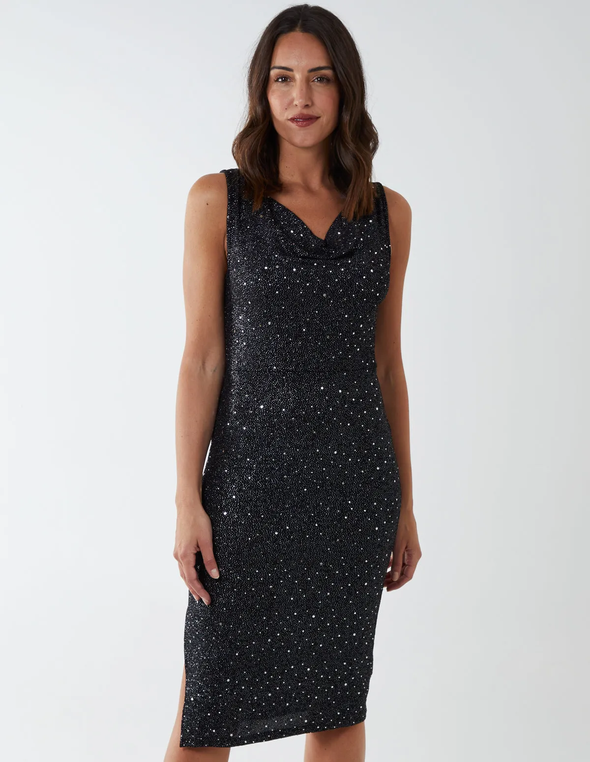 Cowl Neck Midi Dress sold by Blue Vanilla product image thumbnail 3