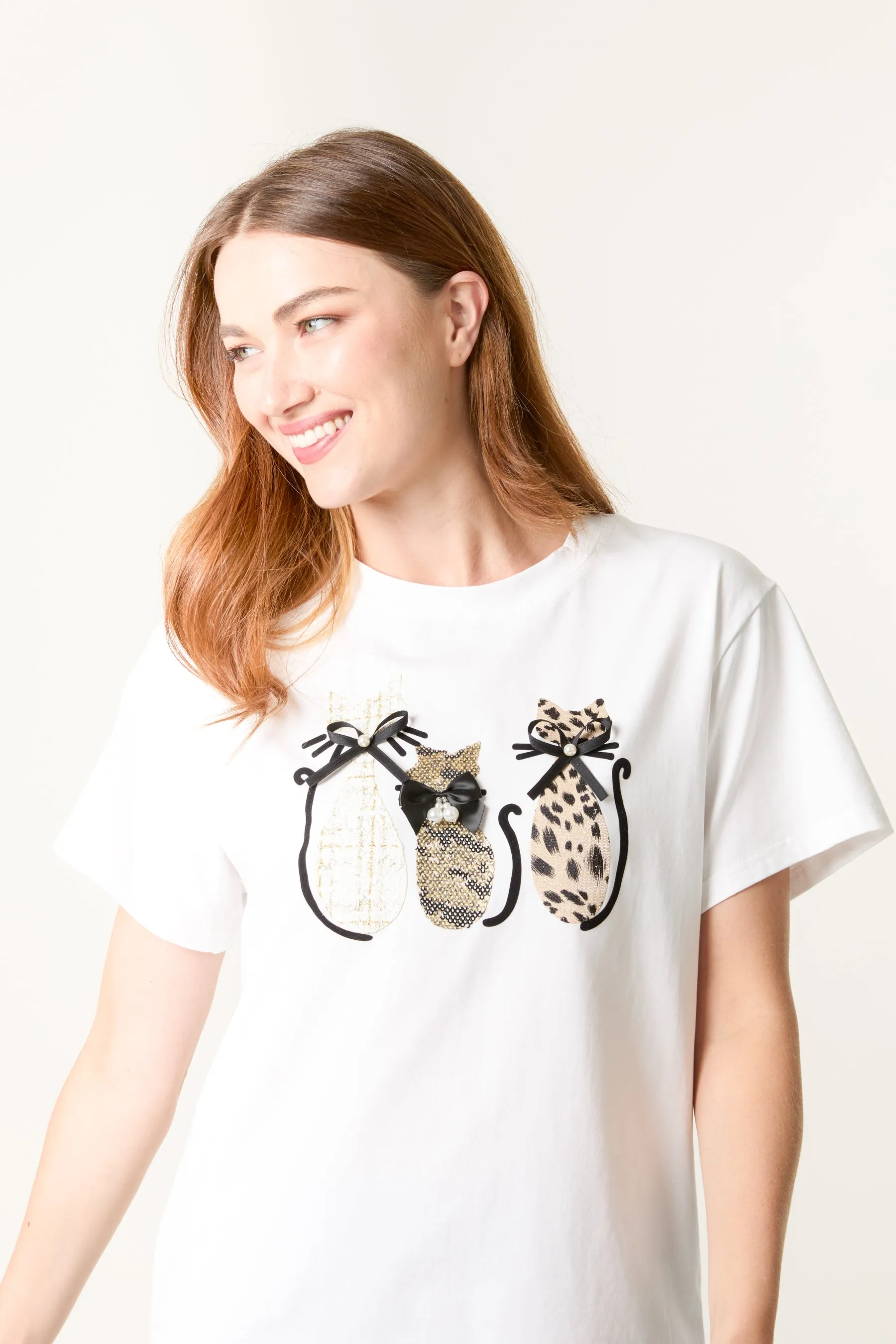 Three Cats T shirt sold by Blue Vanilla