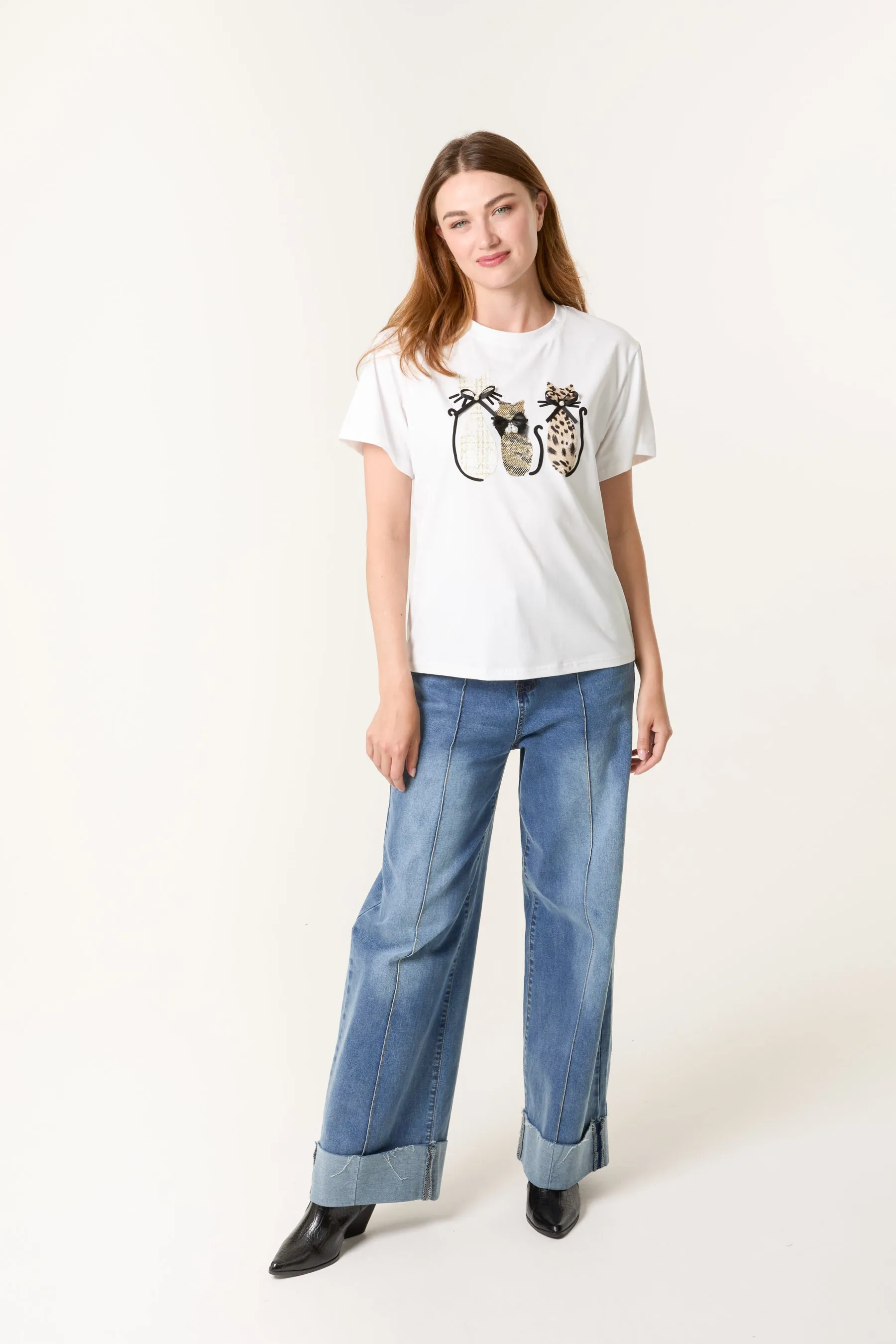 Three Cats T shirt sold by Blue Vanilla product image thumbnail 2