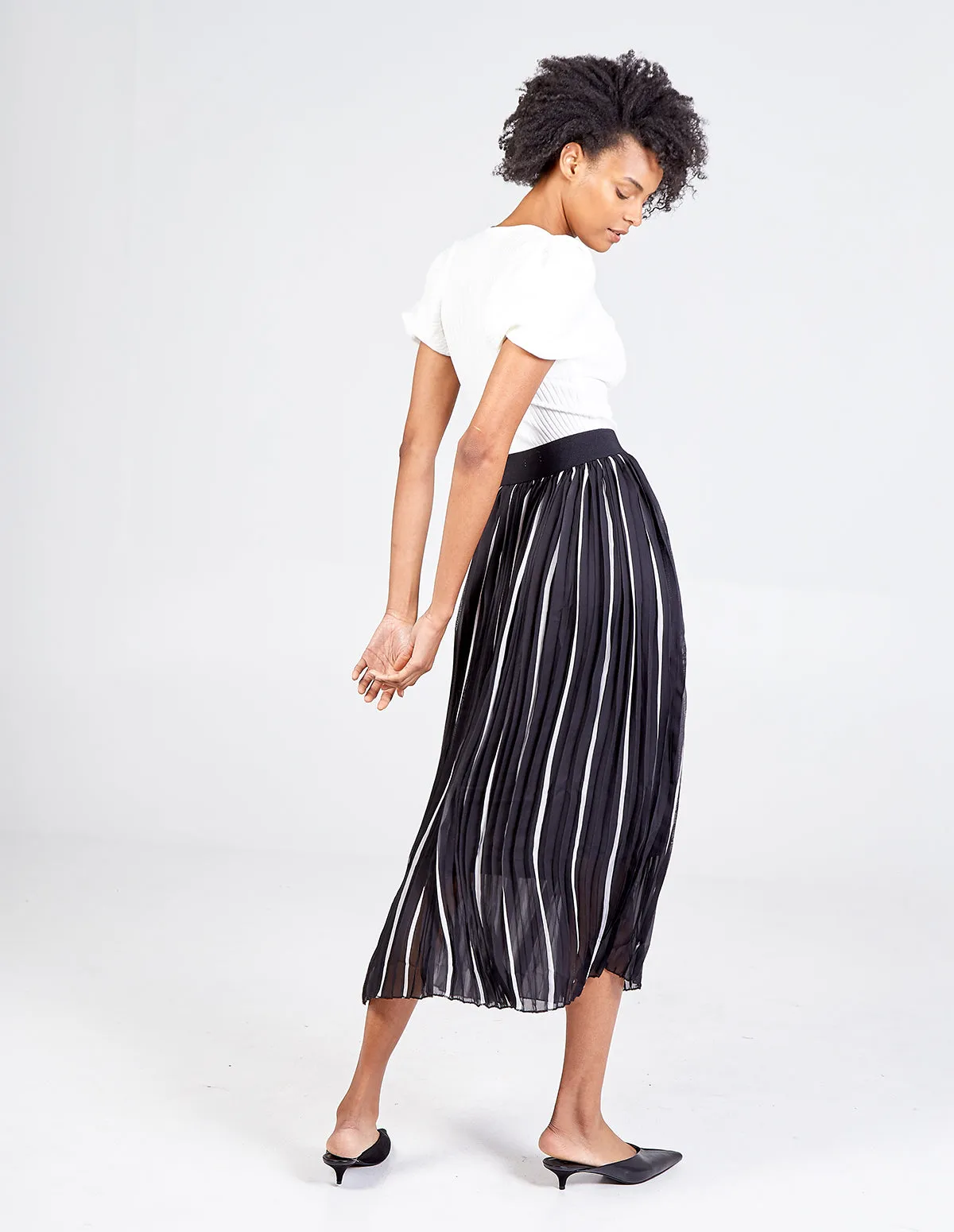 Pleated Midi Skirt sold by Blue Vanilla product image thumbnail 4