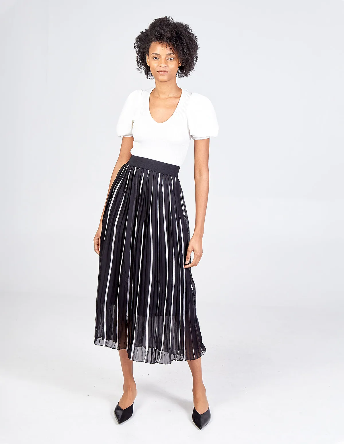 Pleated Midi Skirt sold by Blue Vanilla product image thumbnail 3