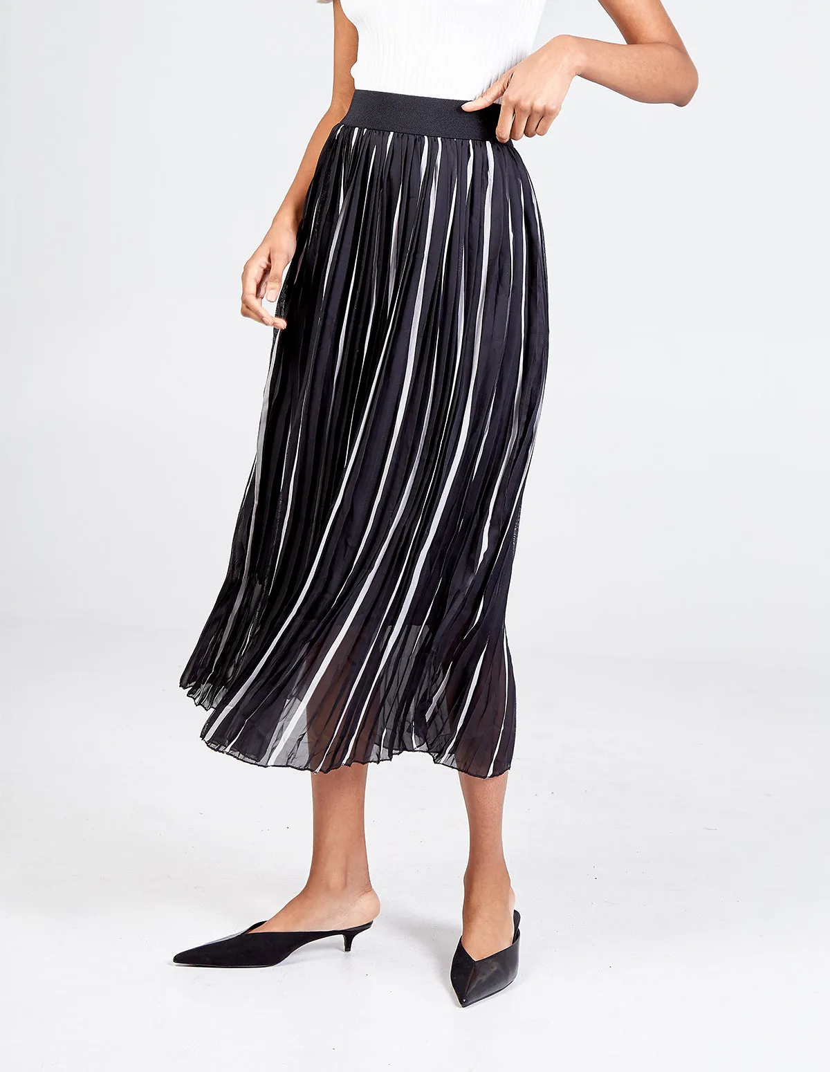 Pleated Midi Skirt sold by Blue Vanilla product image thumbnail 5