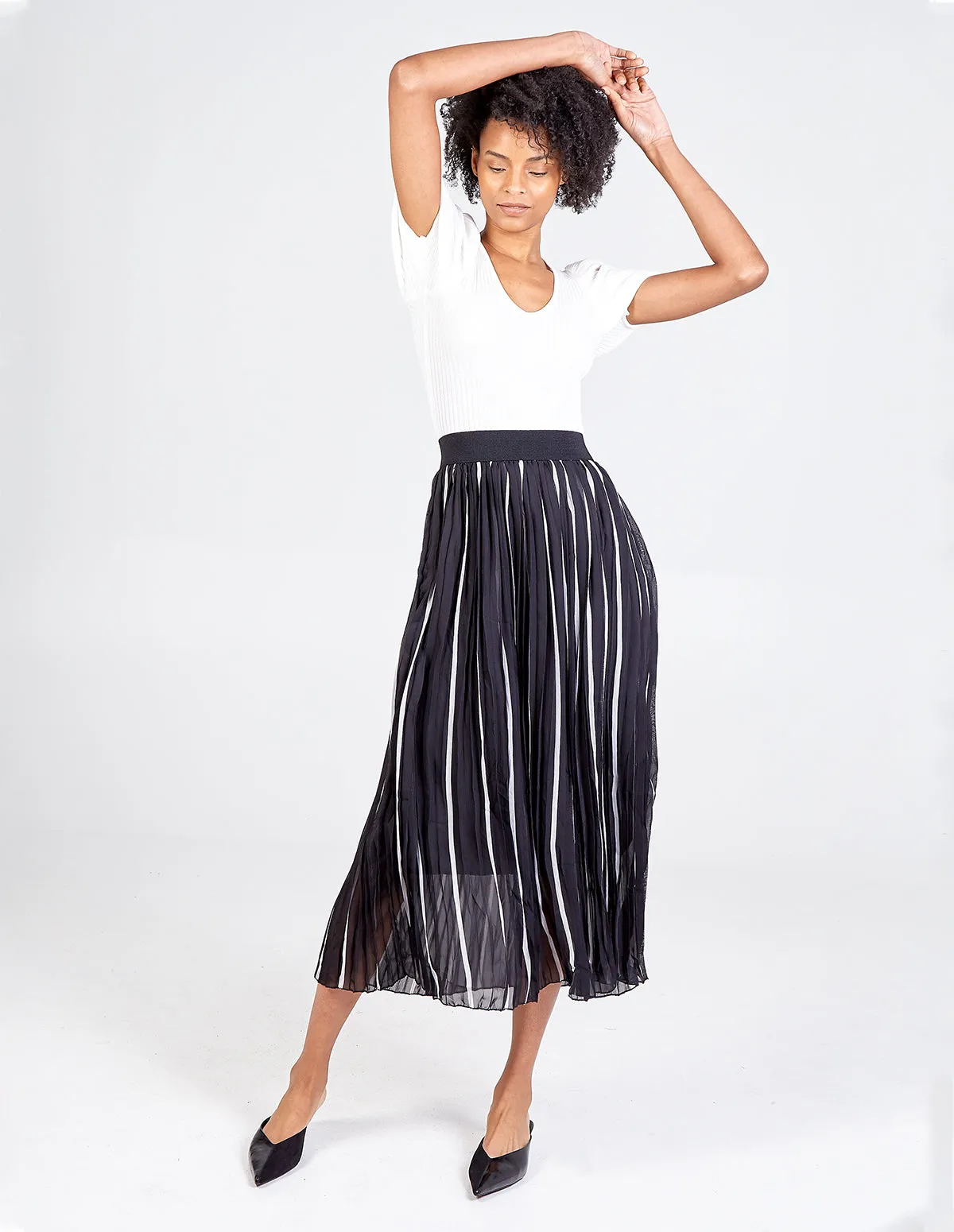 Pleated Midi Skirt sold by Blue Vanilla