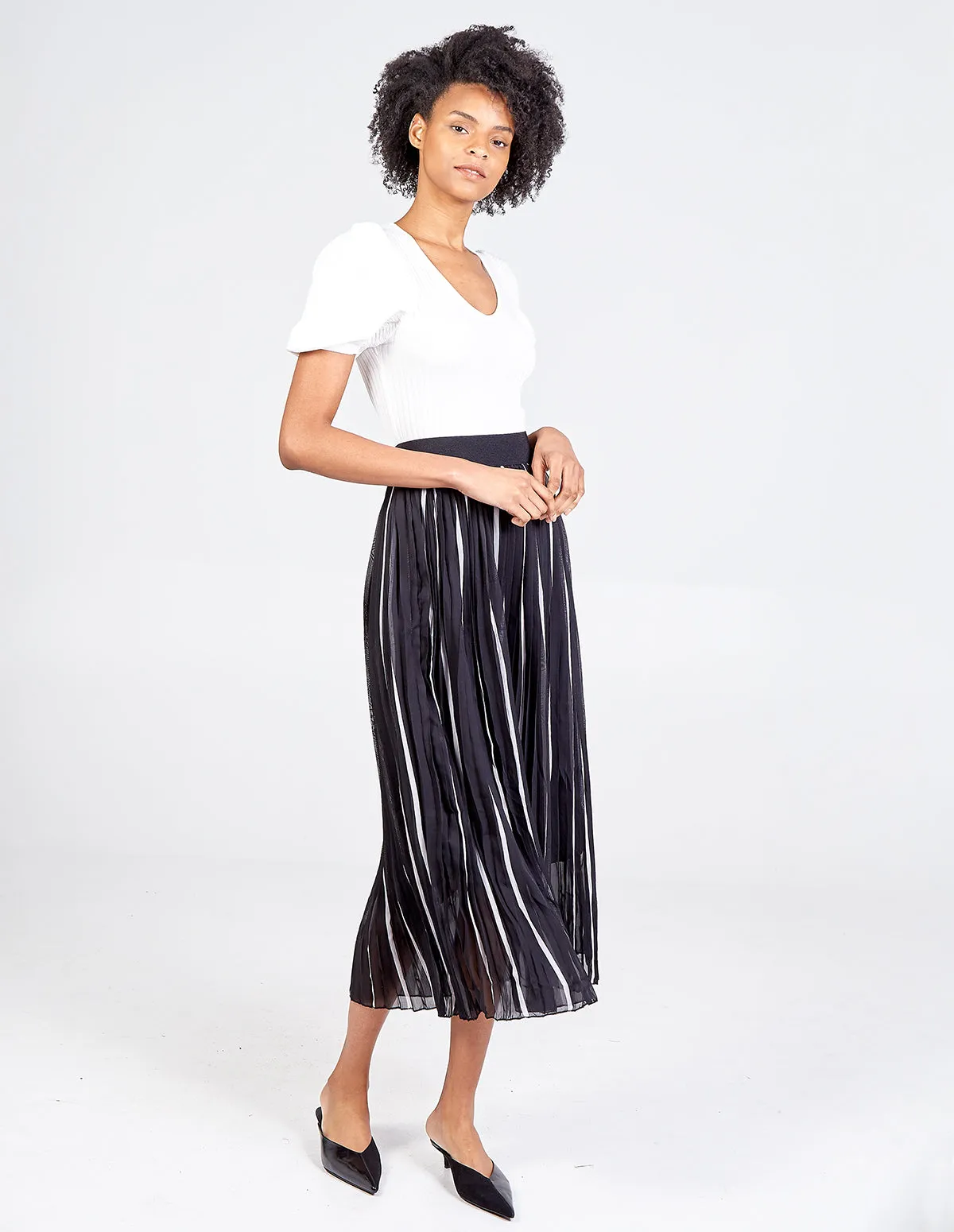 Pleated Midi Skirt sold by Blue Vanilla product image thumbnail 2