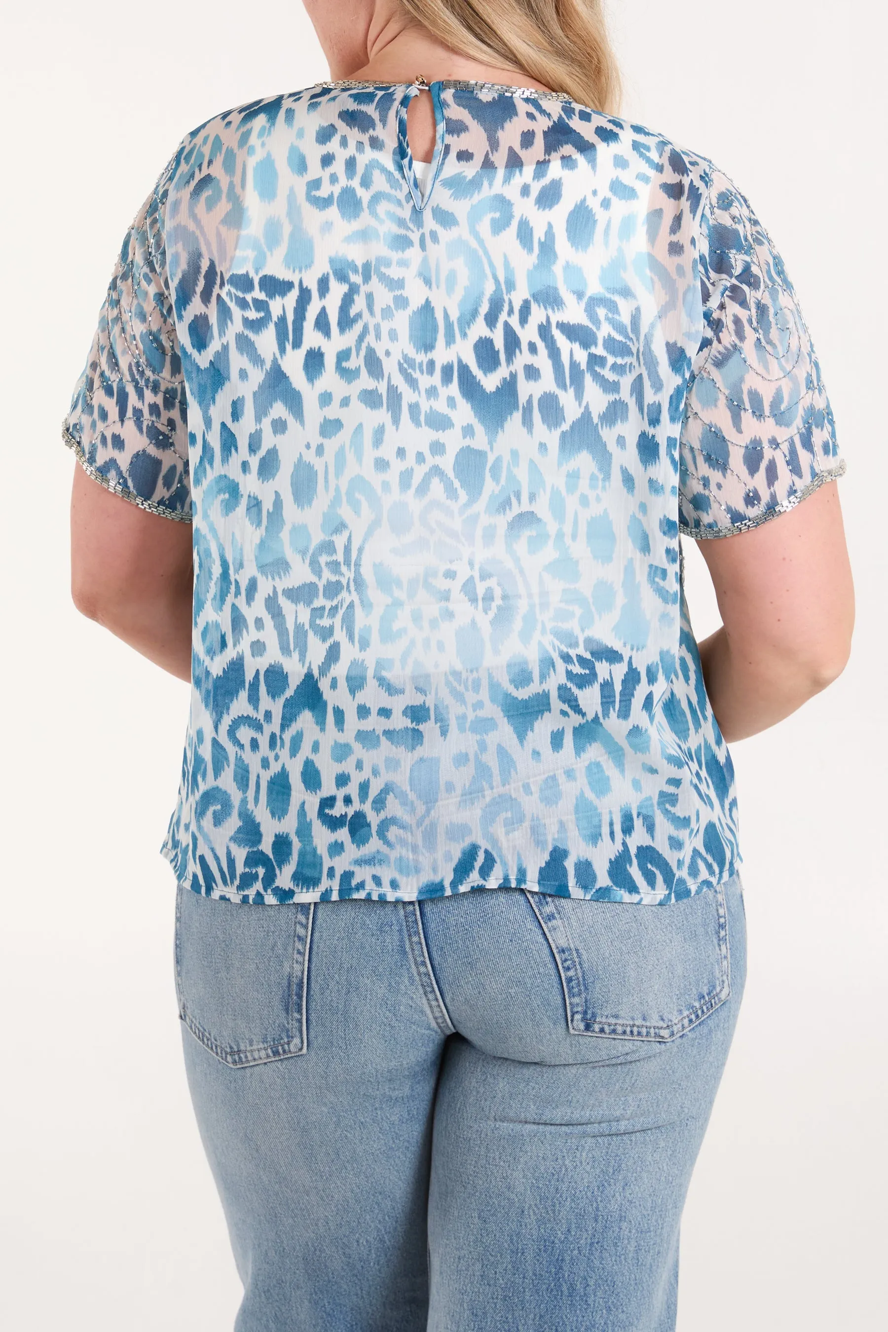 Embellished Chiffon Top sold by Blue Vanilla product image thumbnail 4