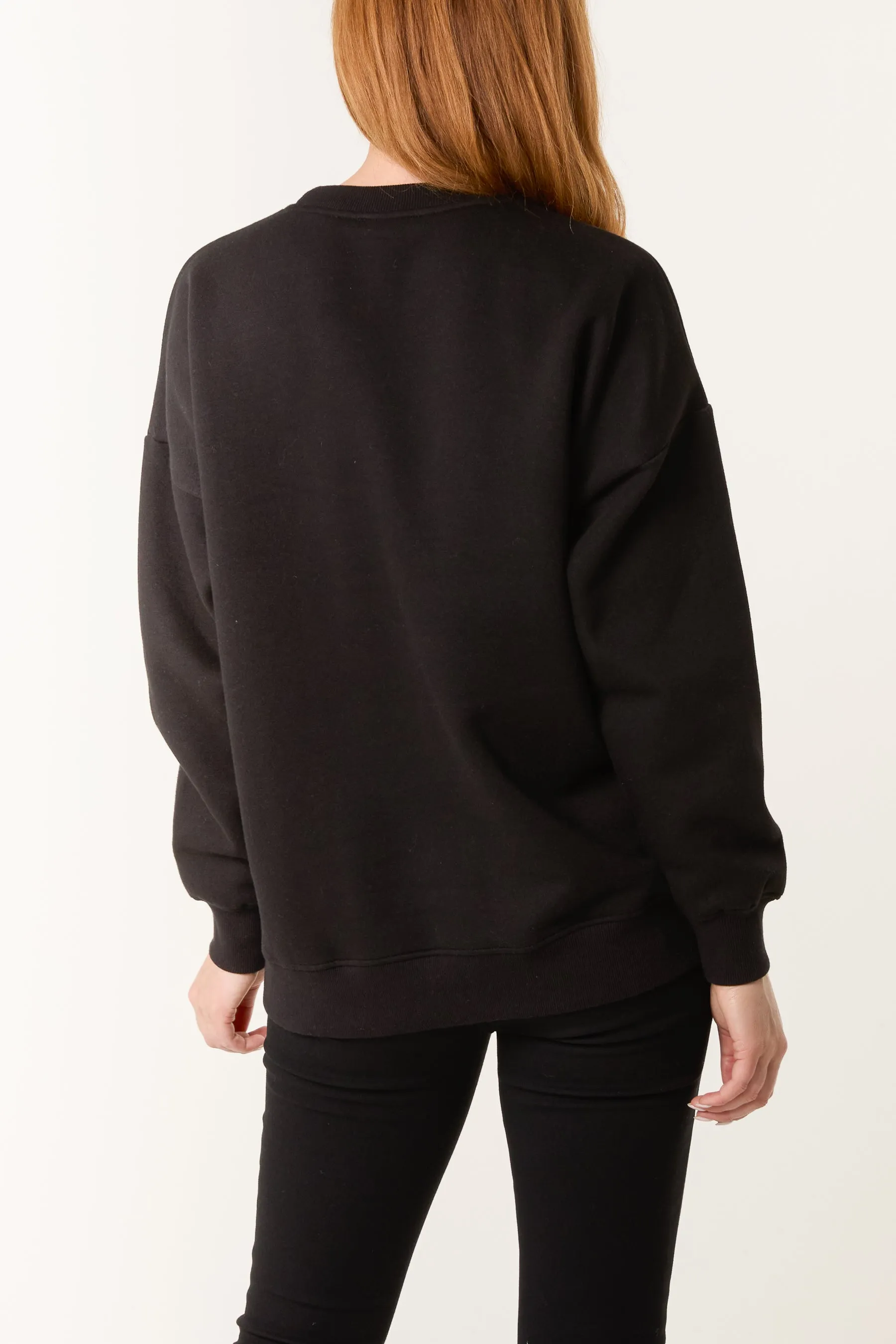 Rhinestone Lips Sweatshirt sold by Blue Vanilla product image thumbnail 4