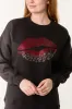 Rhinestone Lips Sweatshirt sold by Blue Vanilla