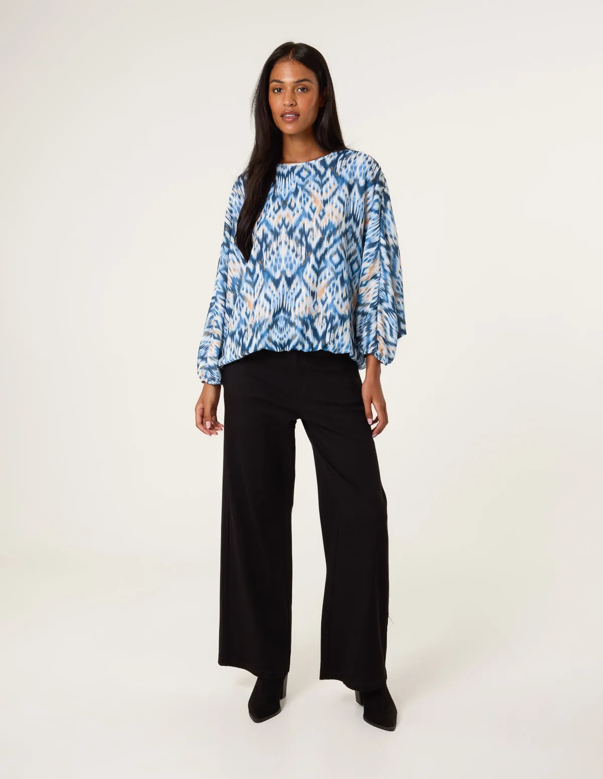 Abstract Aztec Batwing Elasticated Top sold by Blue Vanilla product image thumbnail 3