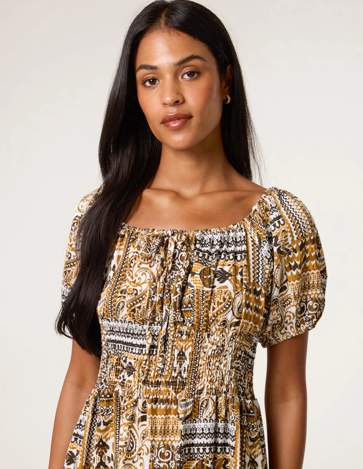 Scoop Neck Paisley Dress sold by Blue Vanilla product image thumbnail 3