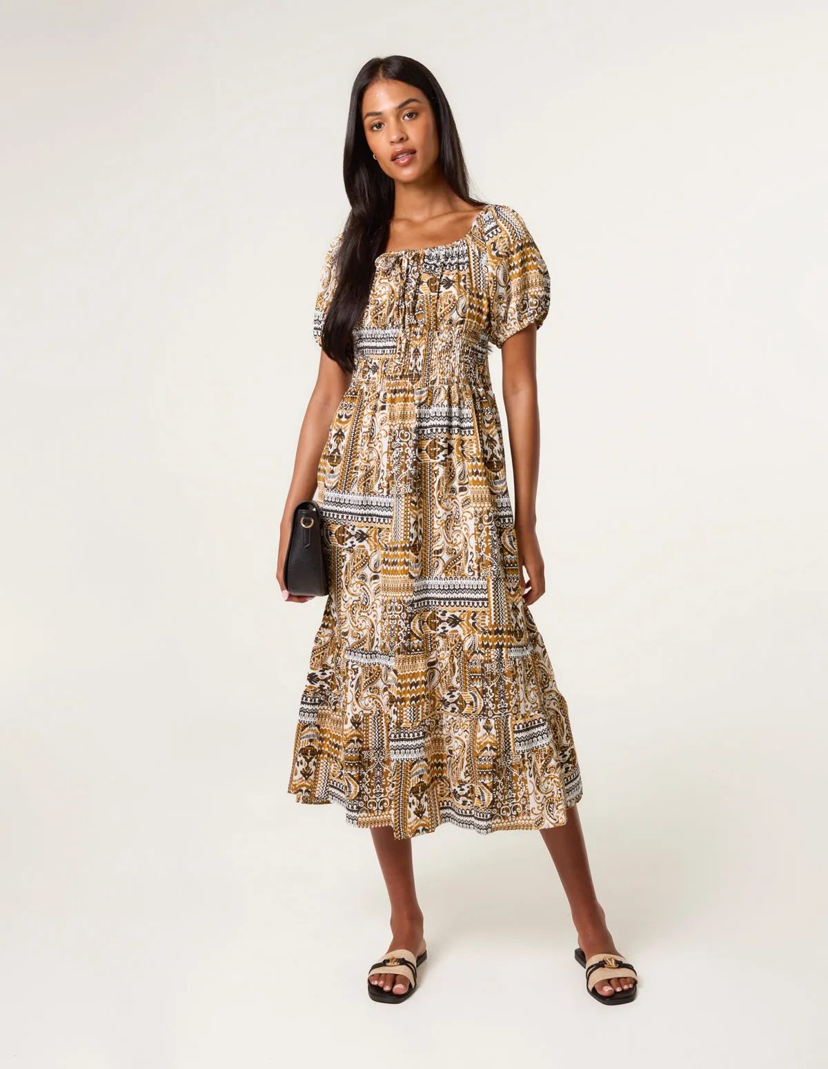 Scoop Neck Paisley Dress sold by Blue Vanilla product image thumbnail 2