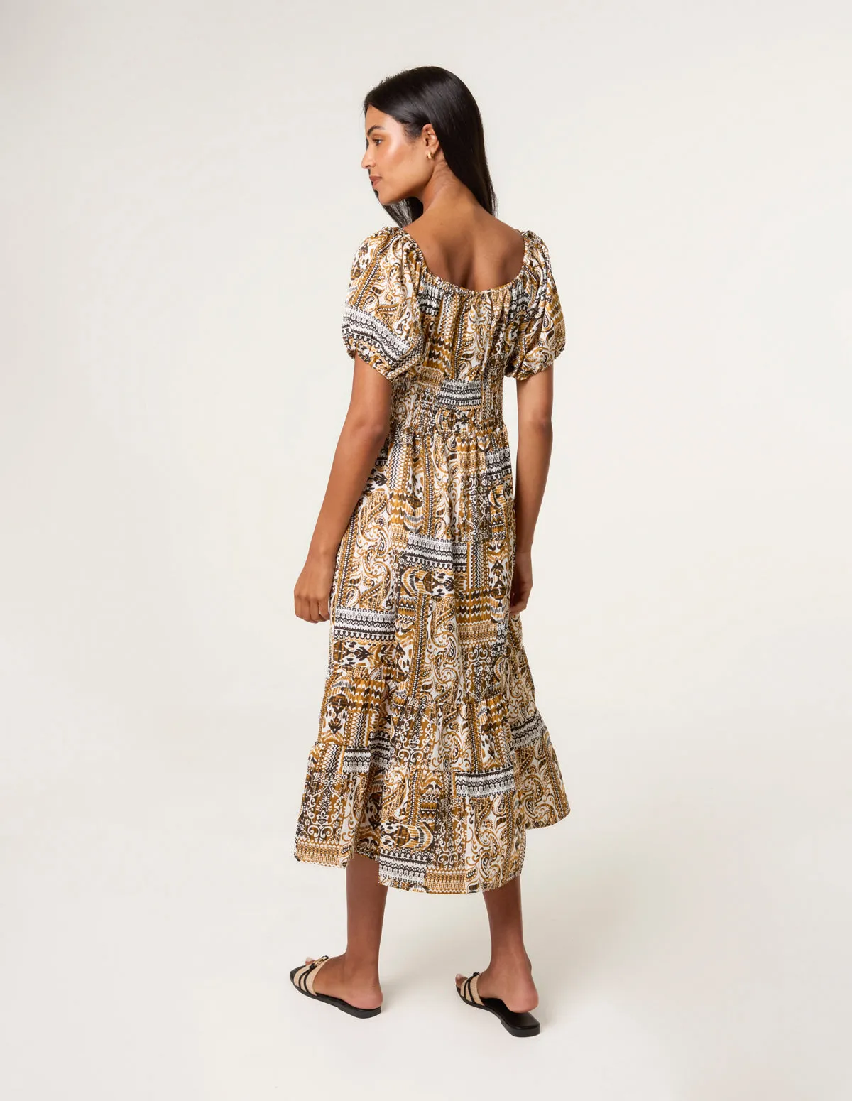 Scoop Neck Paisley Dress sold by Blue Vanilla product image thumbnail 4