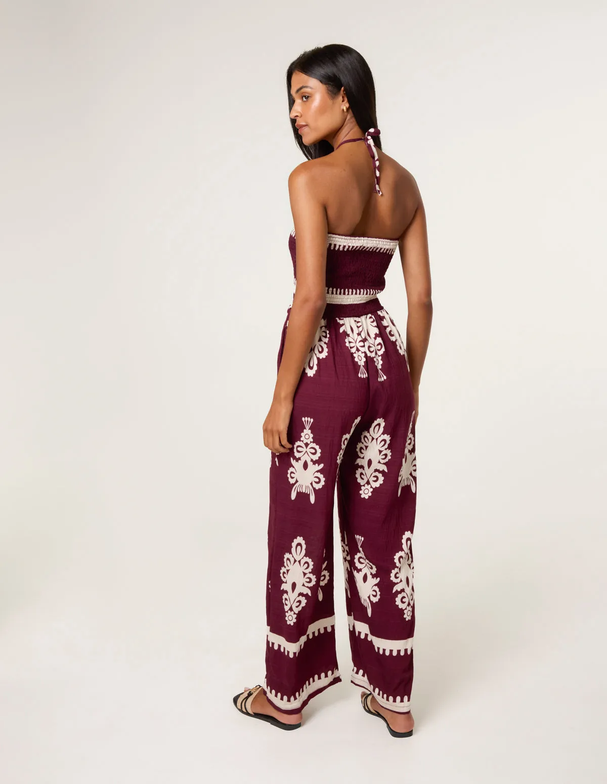 Strapless Shirred Waist Jumpsuit sold by Blue Vanilla product image thumbnail 4