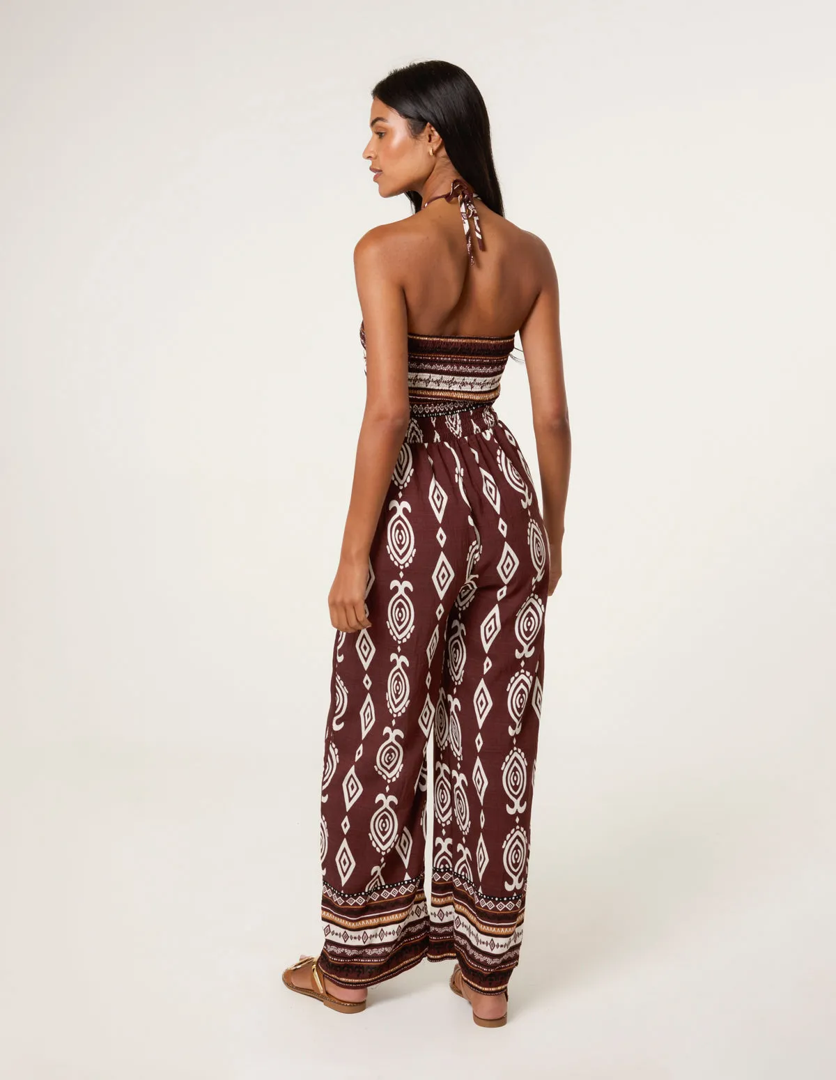 Ethnic Print Strapless Elasticated Jumpsuit sold by Blue Vanilla product image thumbnail 4