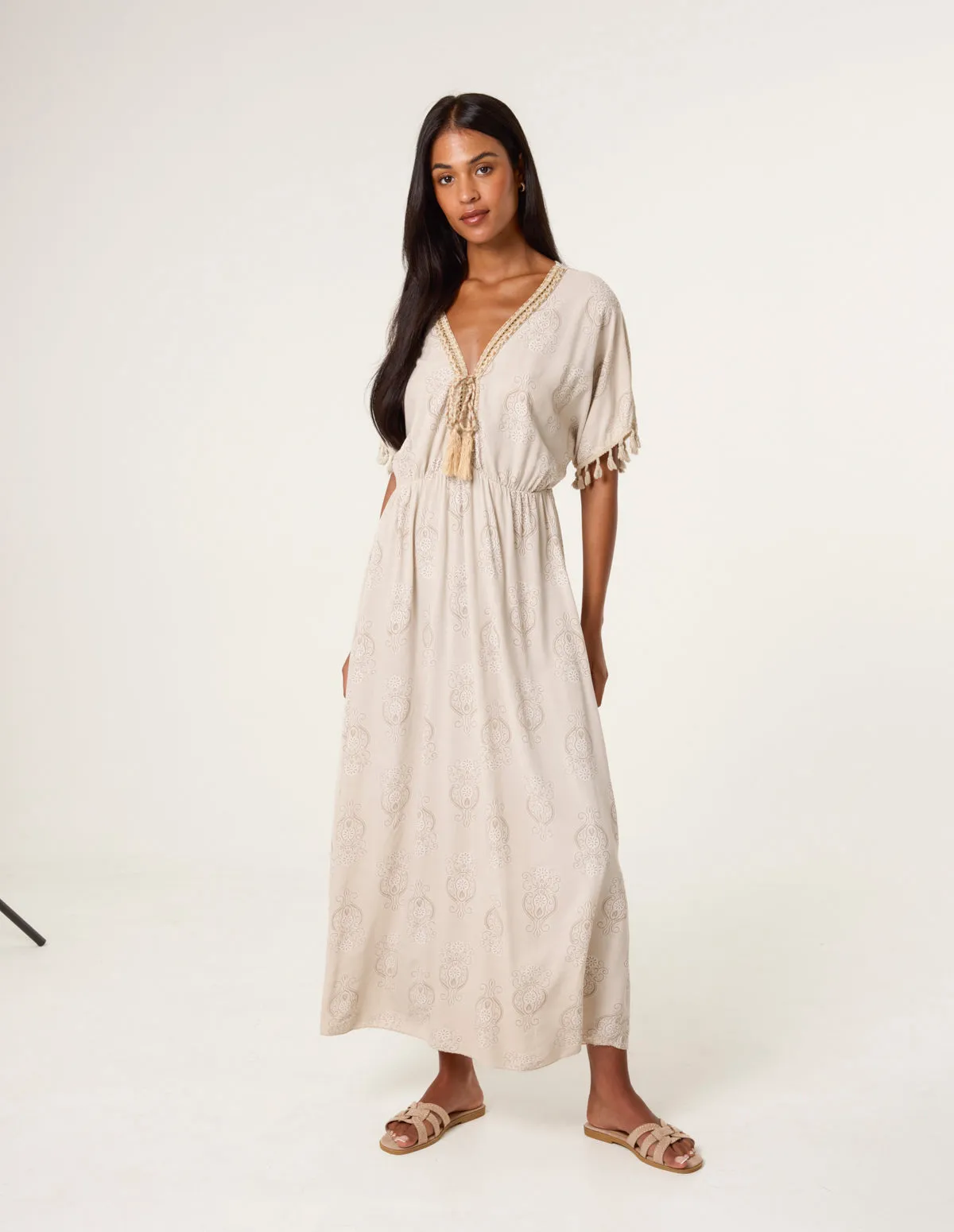 Moroccan Midi Dress In Batik Print sold by Blue Vanilla
