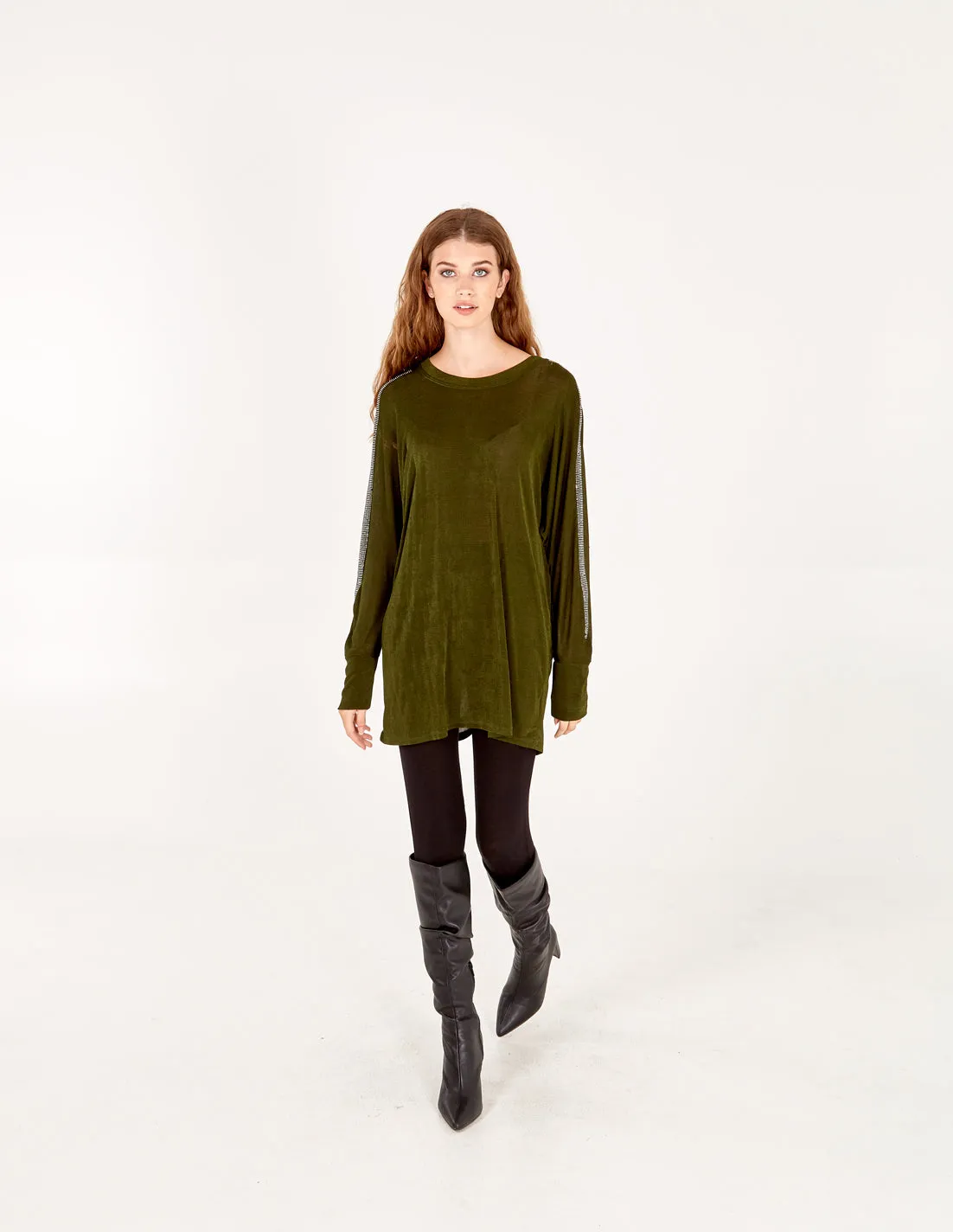 Diamante Detail Batwing Tunic Top sold by Blue Vanilla product image thumbnail 2