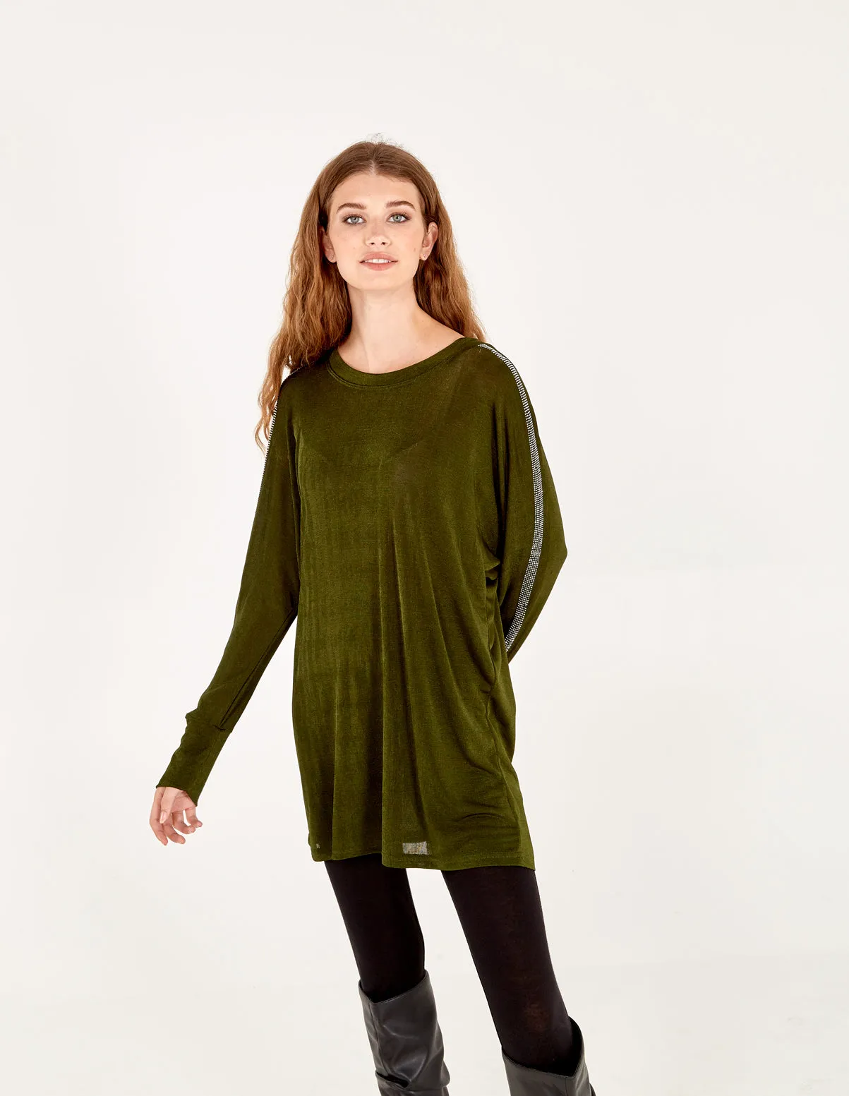 Diamante Detail Batwing Tunic Top sold by Blue Vanilla product image thumbnail 3