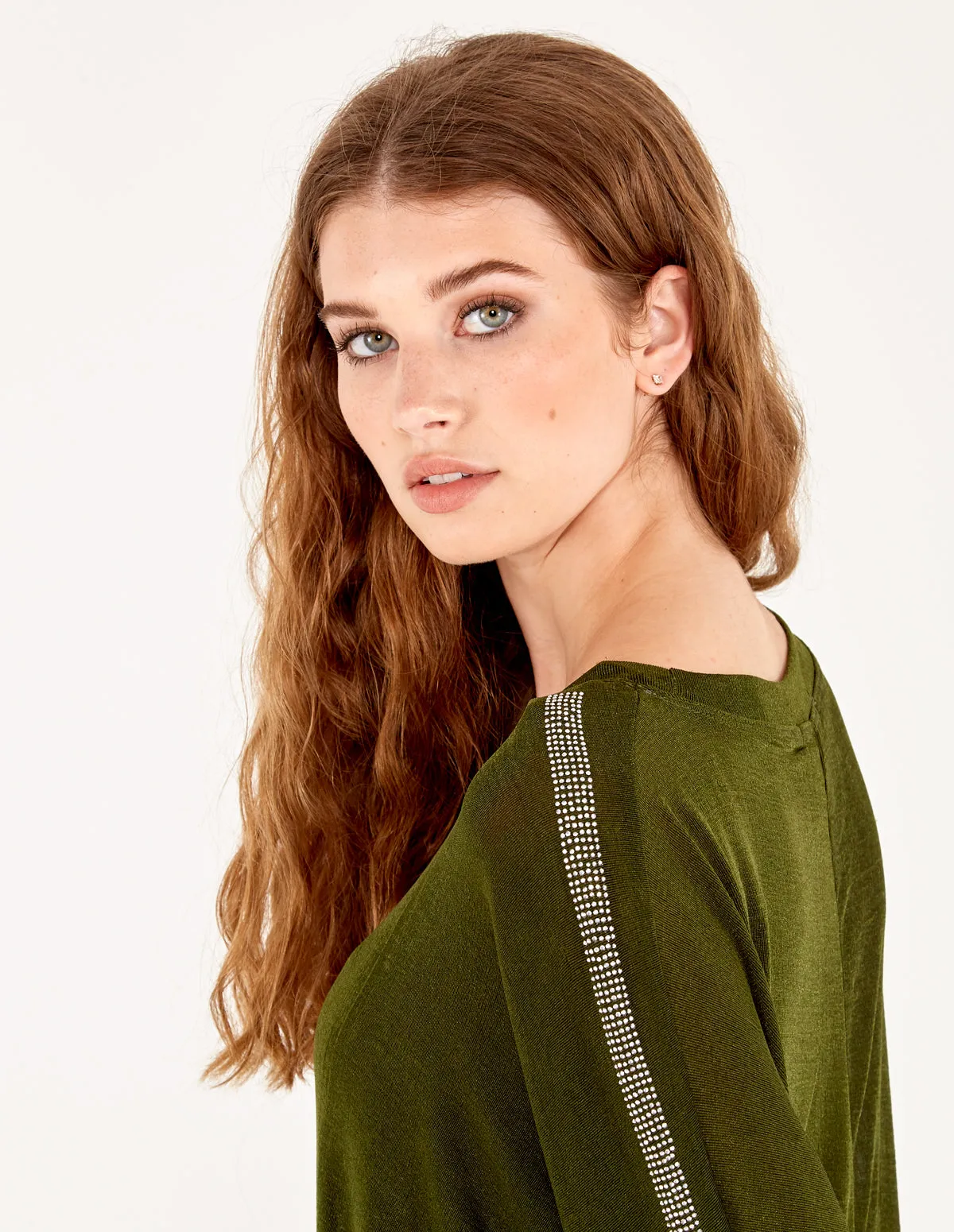 Diamante Detail Batwing Tunic Top sold by Blue Vanilla product image thumbnail 4