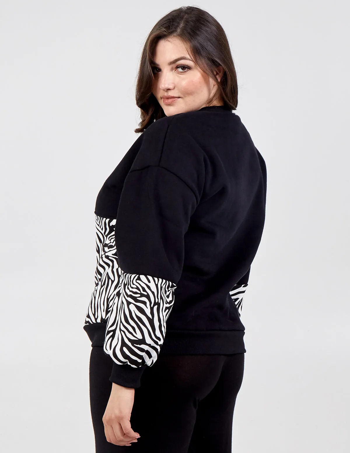 Curve Zebra Print Details Jumper sold by Blue Vanilla product image thumbnail 5