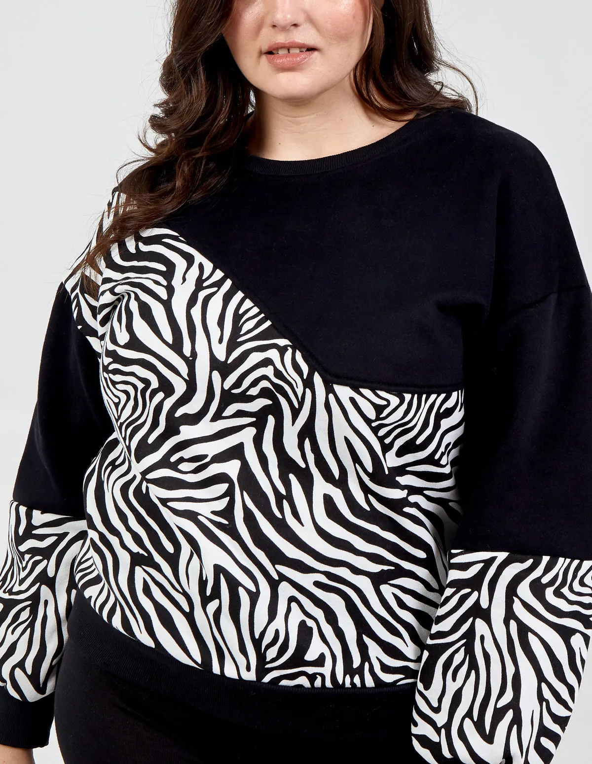 Curve Zebra Print Details Jumper sold by Blue Vanilla product image thumbnail 3