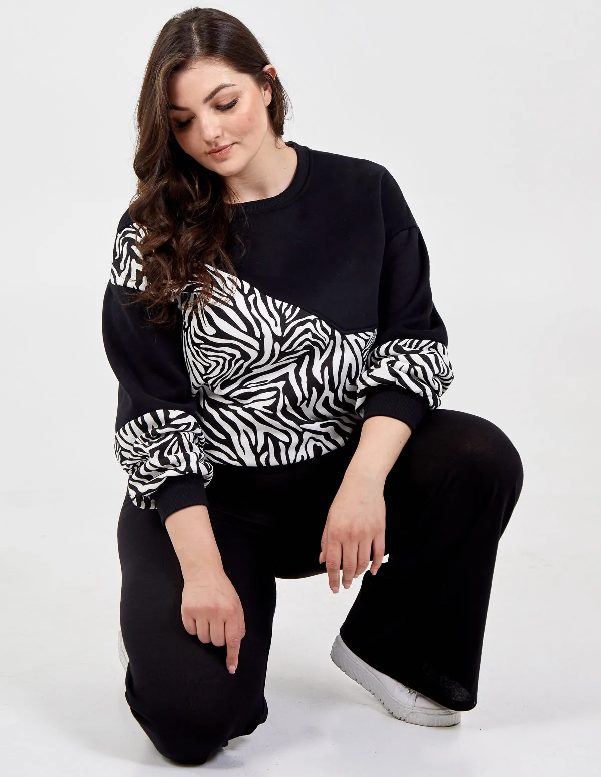 Curve Zebra Print Details Jumper sold by Blue Vanilla product image thumbnail 4
