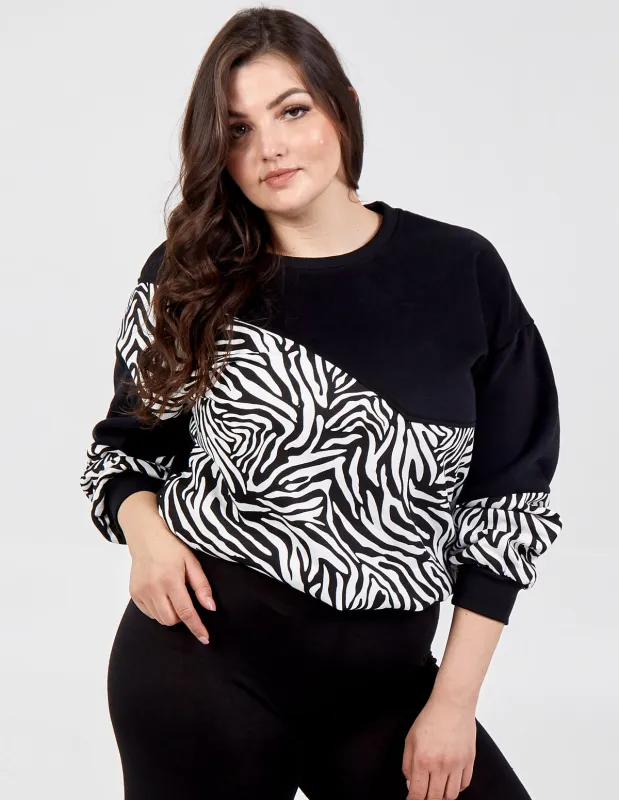 Curve Zebra Print Details Jumper sold by Blue Vanilla