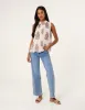 Printed Sleeveless High Neck Blouse sold by Blue Vanilla