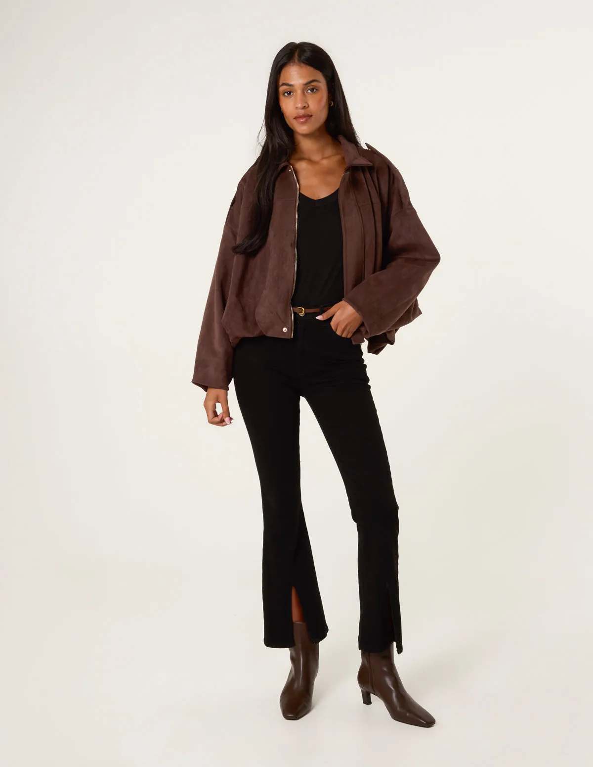 Suedette Puffball Jacket sold by Blue Vanilla product image thumbnail 3